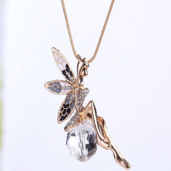 New ๐ Rhinestone Fairy long necklace - Picture 3 of 8